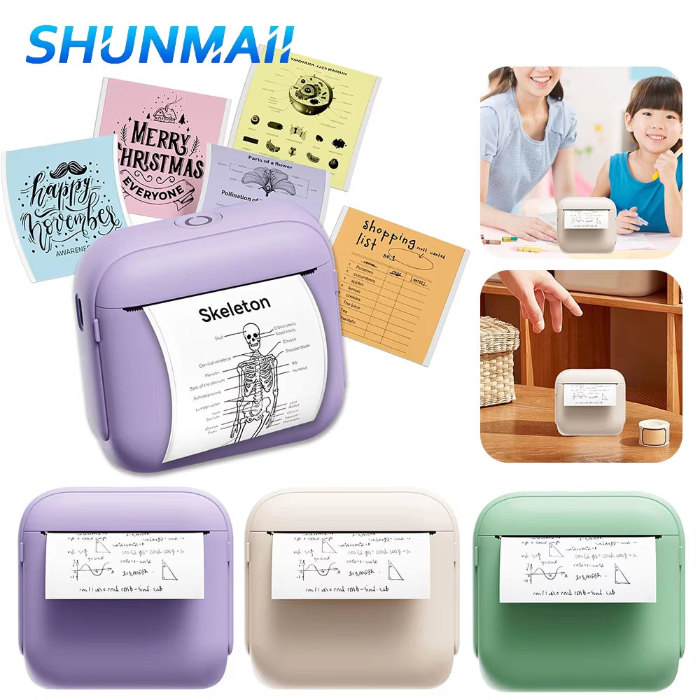 X6 Mini Thermal Printer Portable Inkless Wireless Bluetooth 200DPI Pocket Photo Printer Journal Notes Memo Sticker Maker Machine