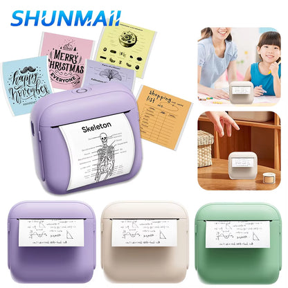 X6 Mini Thermal Printer Portable Inkless Wireless Bluetooth 200DPI Pocket Photo Printer Journal Notes Memo Sticker Maker Machine